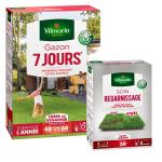 7 jours, pousse rapide - Gazon 7 jours - 1 kg + Soin Regarnissage Universel 2 en 1 - 500 g - face recto